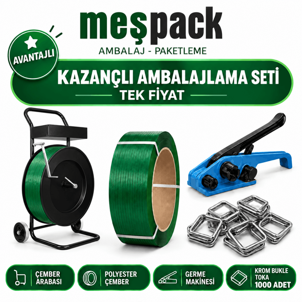 Kazançlı 19'luk Polyester Çember Kullanım Seti